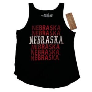 NEW Nebraska Cornhuskers Unisex Small Black Tank Top Muscle Tee Black Red NWT